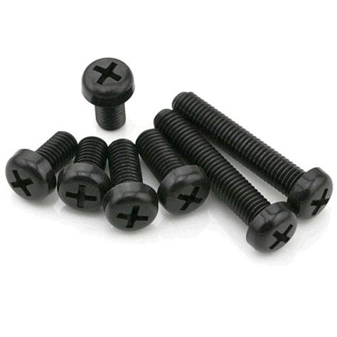 Pcs M M M Plastic Nylon Cross Pan Head Machine Screws Black Mm