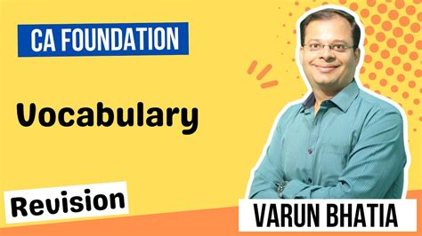 CA FOUNDATION BCR MARATHON BCR CA FOUNDATION CA EXAM VOCABULARY