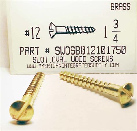 Oval Head Brass Wood Screws American Integrated Supply