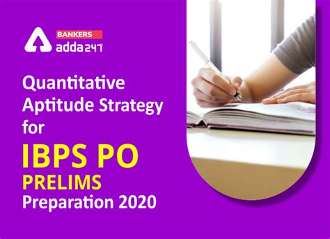 Quantitative Aptitude Preparation Strategy For Ibps Po Exam 2020