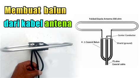 Membuat Balun Antena Tv Dari Kabel Youtube