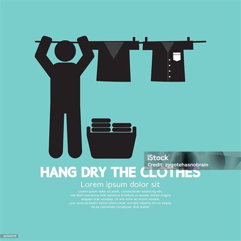 hang  clothes   clothesline vector illustration istock