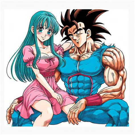 Bulma and Vegeta Engage in Manga-Style Interaction | AI Art Generator ...