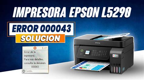 Error 000043 Impresora Epson L5290 Como Dar Solución How To Fix Printer 🖨 Youtube