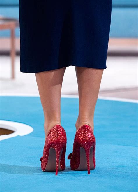 Holly Willoughby Glitters On This Morning In Red Dorothy High Heel