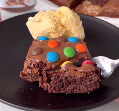 Brownie Recheado Nutella E M M S Receiteria