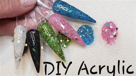 Glitter Acrylic Powder How To Mix Glitter With Acrylic Powder Youtube