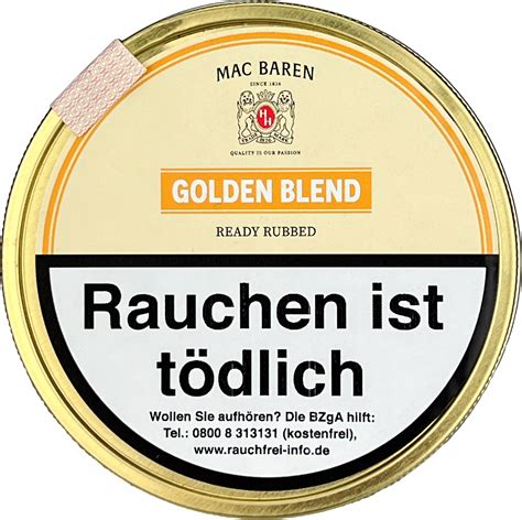 Mac Baren Pfeifentabak Golden Blend G Dose Cigarworld De