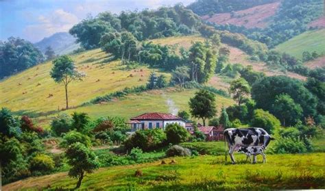 As Mais Belas Pinturas De Fazendas Atualizado Paisagem Rural Arte