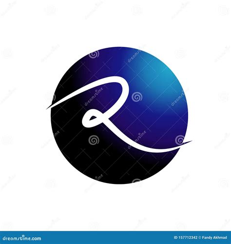 Creative Initial Letter R Logo Design Vector Graphic Concept Stock