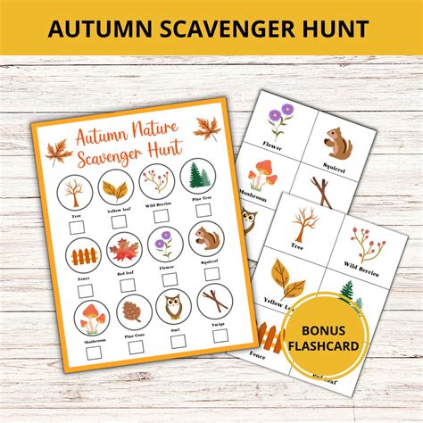 Fall Scavenger Hunt for Kids, Autumn Scavenger Hunt, Nature Walks ...