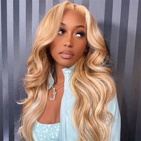 Blonde Hair With Brown Highlights Body Wave Lace Front Wigs Yolissa Hair