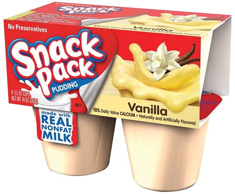 Hunt's Snack Pack Vanilla Pudding, 3.5 Oz., 2 Cups HUN55419 - Walmart.com - Walmart.com