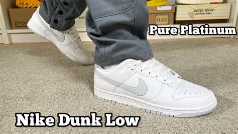 Nike Dunk Low Pure Platinum Review On Foot YouTube