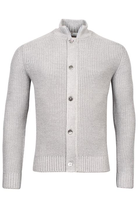 Thomas Maine Cardigan Buttons Silver Grey Pursuit Dublin Menswear