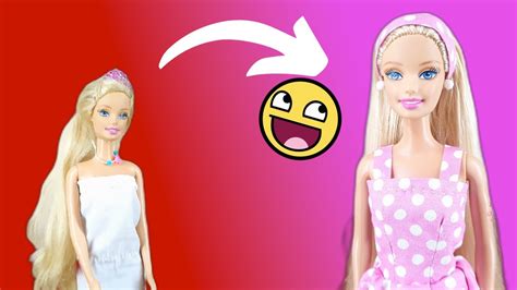 Barbie Makeover Transformation 💅🏻 Barbie Cambio De Imagen बार्बी बदलाव परिवर्तन 💕 芭比化妆改造 🎀