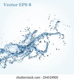 Blue Water Splash Vector Illustration Eps Stock Vector Royalty Free