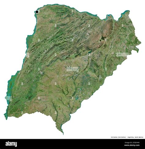 Forma De Corrientes Provincia Argentina Con Su Capital Aislada Sobre