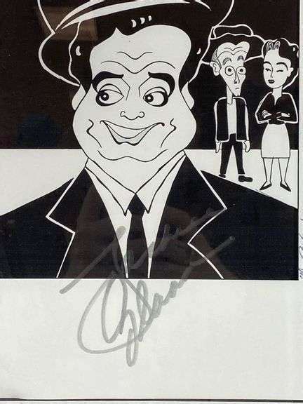 Jackie Gleason Signed Caricature Print - Matthew Bullock Auctioneers