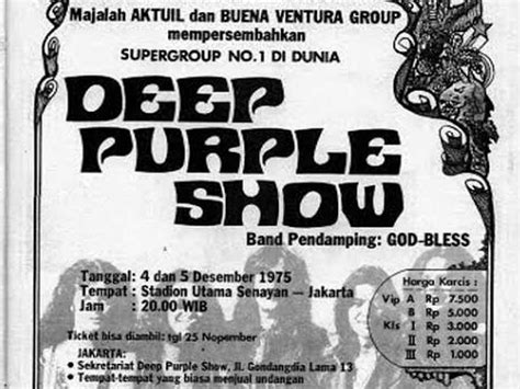 Ulangi Sejarah Deep Purple Gelar Konser Di Indonesia Bareng God Bless