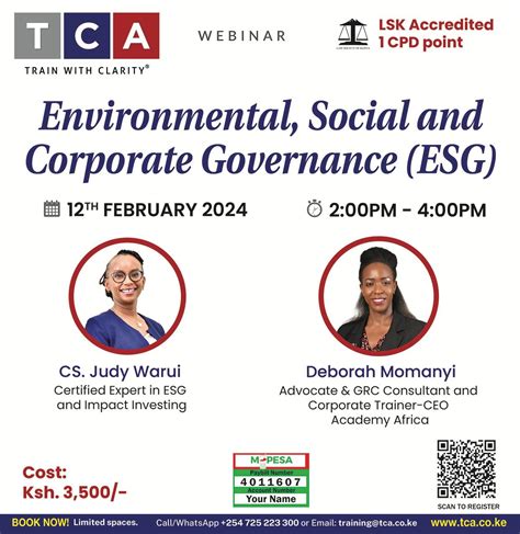 Environmental Social And Corporate Governance The Law Down