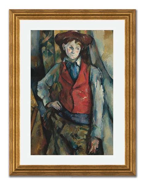 Framed print Paul Cézanne s Boy in a Red Waistcoat North of Chelsea