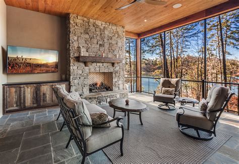 Casa Lago Custom Home Rustic Balcony By Alair Homes Clemson Houzz