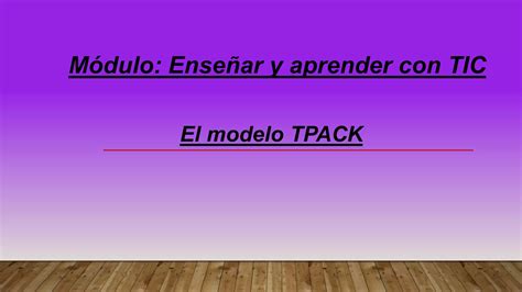 Modelo Tpack Ppt