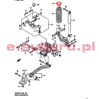 41341 65J00 SUZUKI GRAND VITARA II 05 PODKŁADKA GUMA SPRĘŻYNY