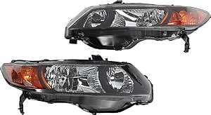 Amazon Trible Six Pcs Set Headlight Assembly Headlamp Replacement