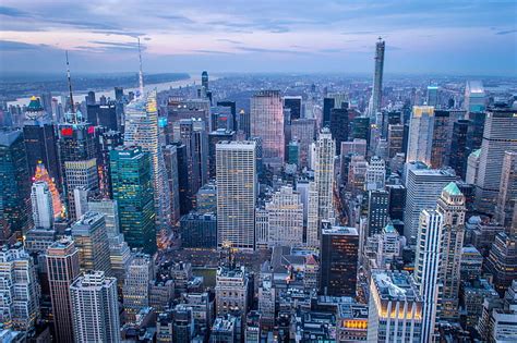 HD wallpaper: aerial photo of city buildings, manhattan, manhattan ...