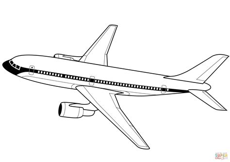 737 Coloring Colorare Airbus A380 Flugzeug Samoloty Kleurplaat Aviones