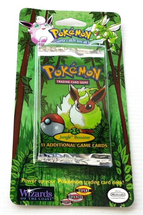 Pokemon Flareon Artwork Empty Green Jungle Booster Card Pack