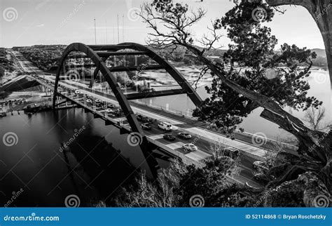 360 Bridge or Pennybacker Bridge Black and White Editorial Stock Photo ...