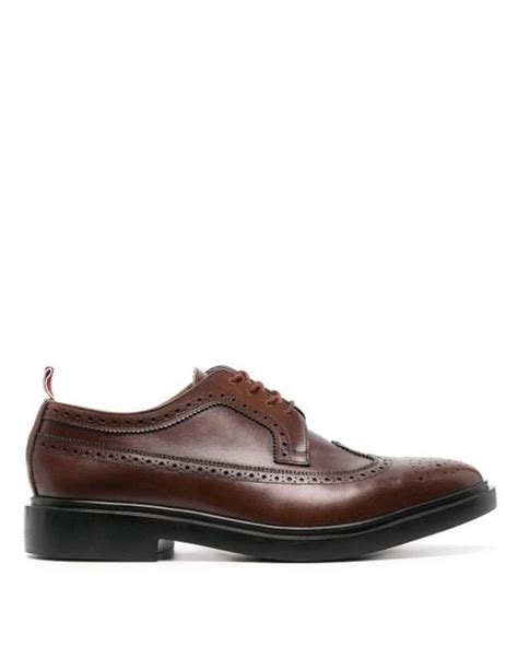 Thom Browne Longwing Round Toe Brogues In Brown For Men Lyst