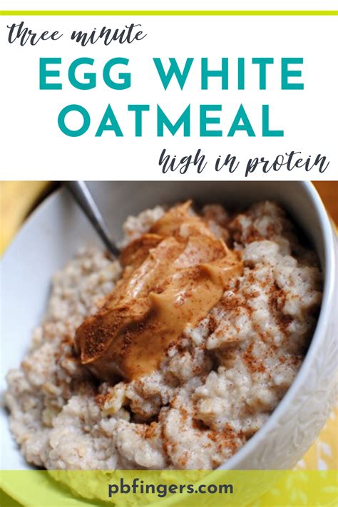 Three Minute Egg White Oatmeal Recipe