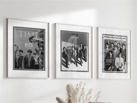 Time Magazine BTS Poster Set of 3 digital Download, Aesthetic Bts Room Decor, Bts Gifts, Bts ...