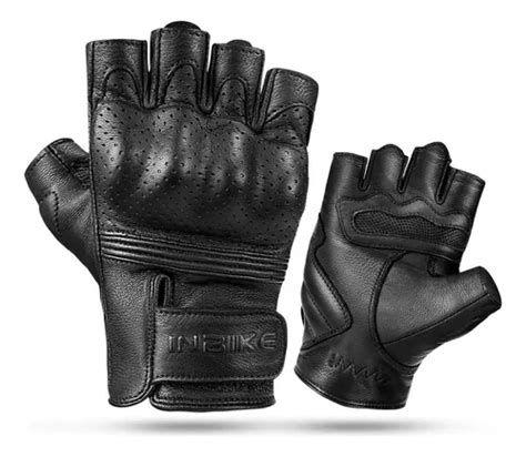 Guantes De Moto Sin Dedos Inbike De Piel De Cabra Meses Sin Inter S