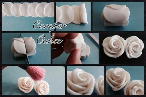 Simple Rose Tutorial Fondant Flower Tutorial Spring Cupcakes Fondant Flowers