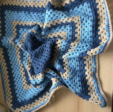 Granny Square Crochet Baby Blanket Folksy