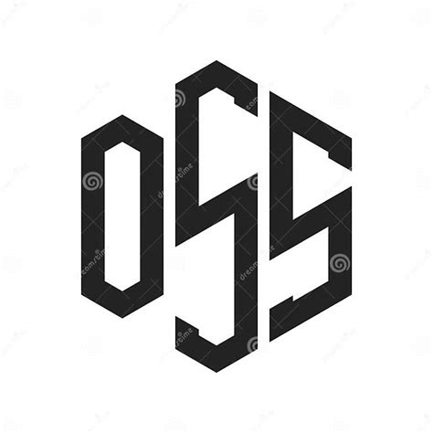 oss logo design initial letter oss monogram logo  hexagon shape