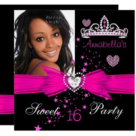 Create Your Own Invitation Zazzle Pink Sweet 16 Sweet 16 Birthday