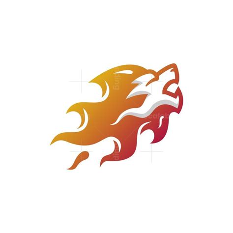 Lion Fire Logo | Fire lion, Logo design, ? logo