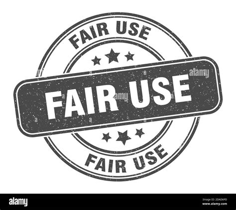 Fair Use Stamp Fair Use Sign Round Grunge Label Stock Vector Image