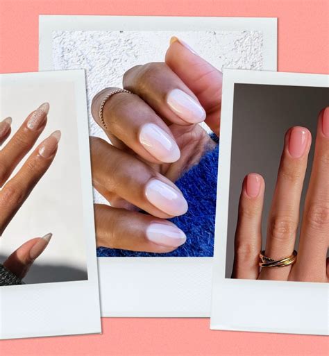 Lip Gloss Nails Naked Glitter Nails The Latest Mani Trends Are All About Subtle Shine