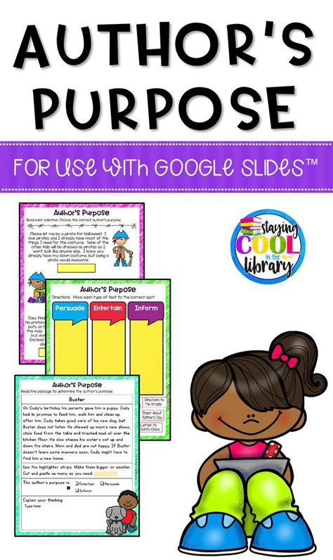 Author S Purpose Activities For Google Slides Students Will Review