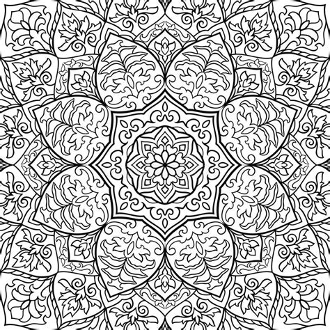 Svart Orientalisk Mandala Vektor Illustrationer Illustration Av