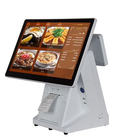 Inch All In One Touch Dual Screen Vfd Cash Register Pos System With