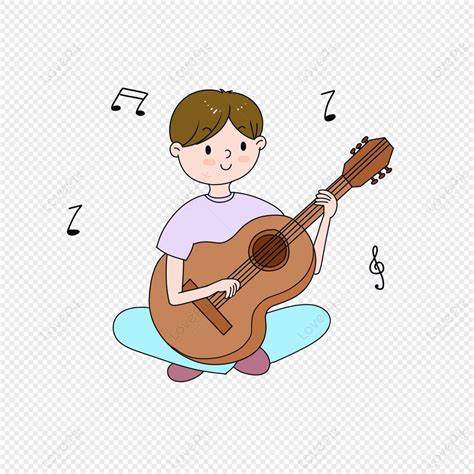 Dibujos Animados De Ni O Tocando La Guitarra Png Im Genes Gratis Lovepik