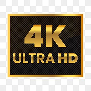 4K Ultra High Definition Video Resolution PNG Images PSDs